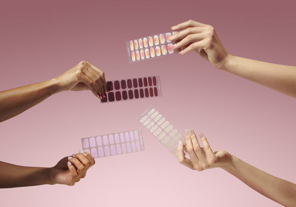Pink Gellac nagelstickers manicure