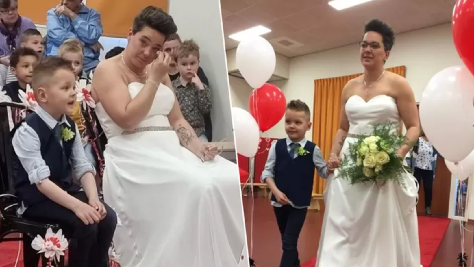 Sem (5) is cancer free and sees his biggest dream come true: marrying his mother