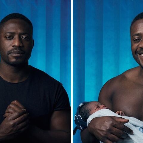 Illustratie bij: Fotoserie: 6x vaders voor- én nadat ze een kind kregen