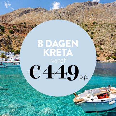 Illustratie bij: 8 dagen zalig, zonnig Kreta vanaf €449 p.p.