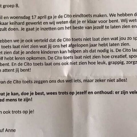 Illustratie bij: Juffen schrijven brief aan leerlingen uit groep 8: ‘Cito laat niet zien wat jou zo speciaal maakt’