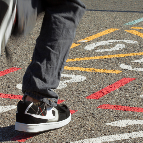 Heelys schoenen schoolplein