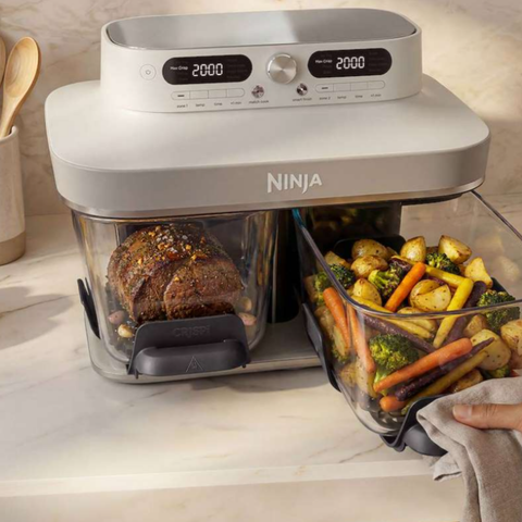 Illustratie bij: Twee gerechten tegelijk klaarmaken? Deze nieuwe airfryer van Ninja kan het