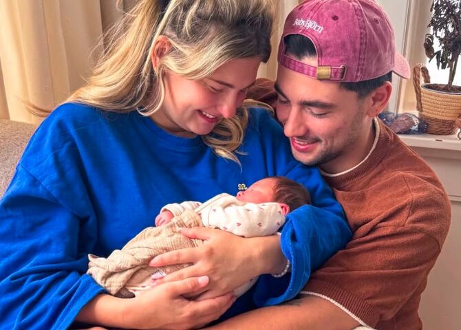 Illustratie bij: Joy en Daní uit B&B Vol Liefde ouders geworden van een dochter en dit is haar zoete naam