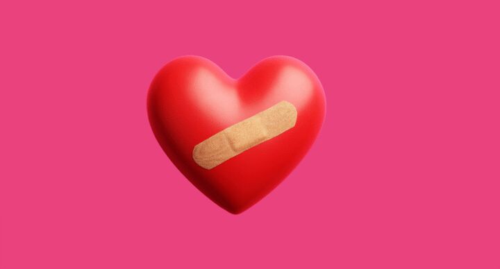 Dilemma gepest hart pleister gebroken