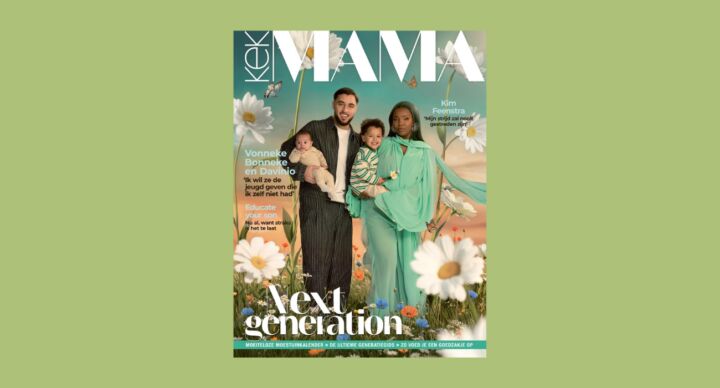 Illustratie bij: Nu in de winkel! Vonneke Bonneke en gezin stralen op speciale AI-cover van nieuwste Kek Mama