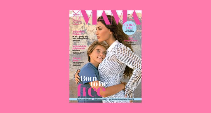 Illustratie bij: Nu in de winkel! Yolanthe Cabau en zoon Xess Xava stralen op de cover van nieuwe Kek Mama