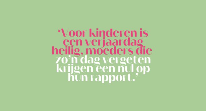 Illustratie bij: De juf: ‘Ik zou het rot vinden als de moeder van Dylan zijn traktatie vergeet’