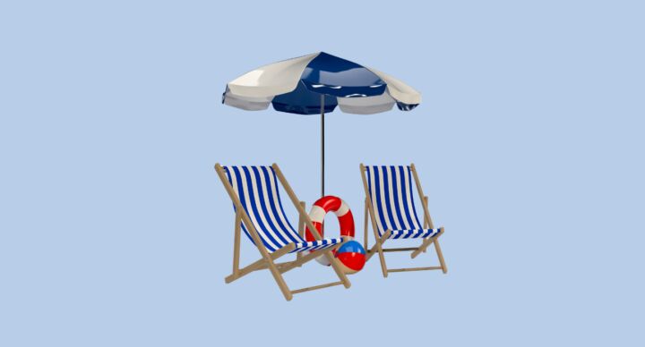 Illustratie bij: Wil je weten! Met deze geniale strandhack hoef jij voortaan nooit meer achter je parasol aan te rennen