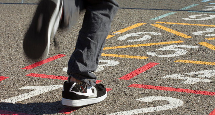 Heelys schoenen schoolplein