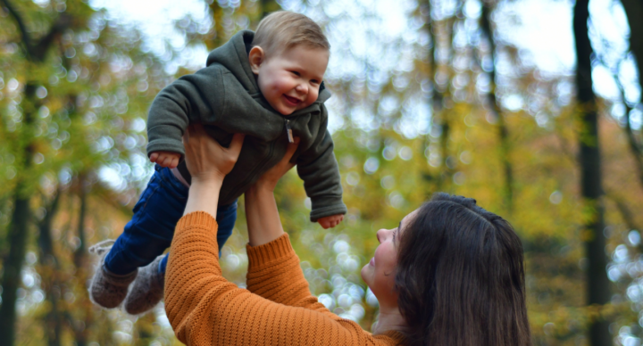 baby herfst bos natuur